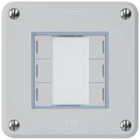 UP-Taster robusto A KNX 6× RGB LED s/e-link hellgrau