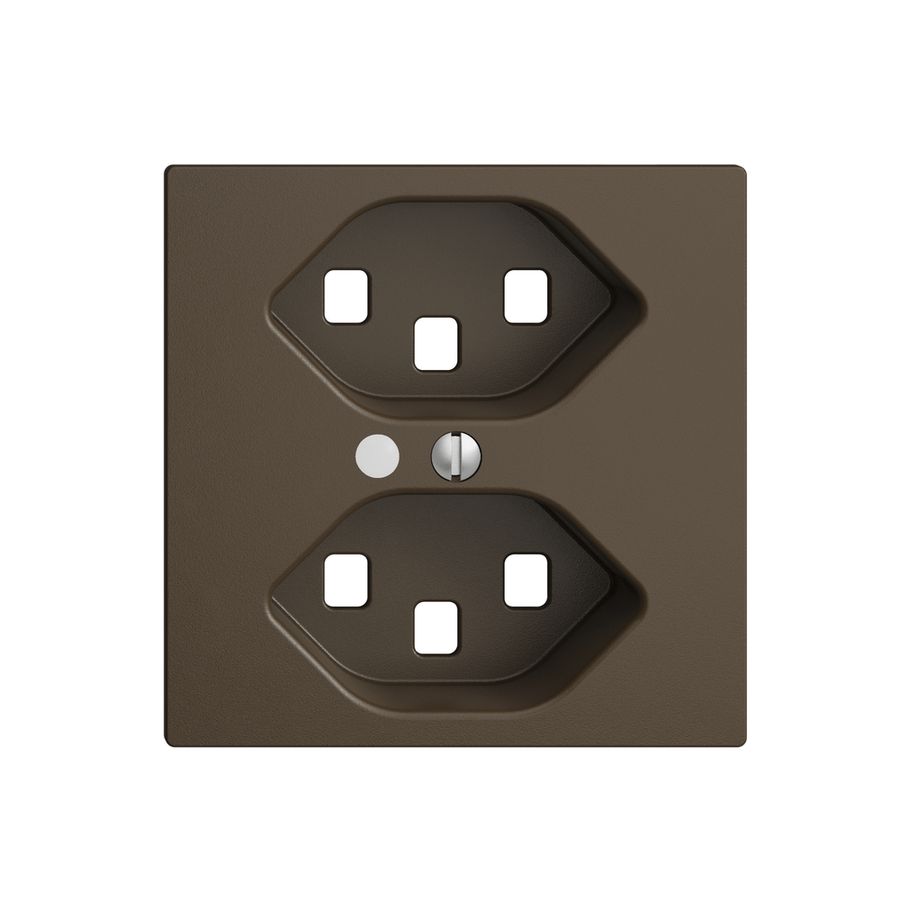 Kit frontal EDIZIOdue coffee 60×60mm 2×T23, lentille,