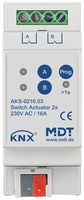 REG-Schaltaktor KNX MDT AKS-0216.03 2-Kan 16A 230VAC 2TE