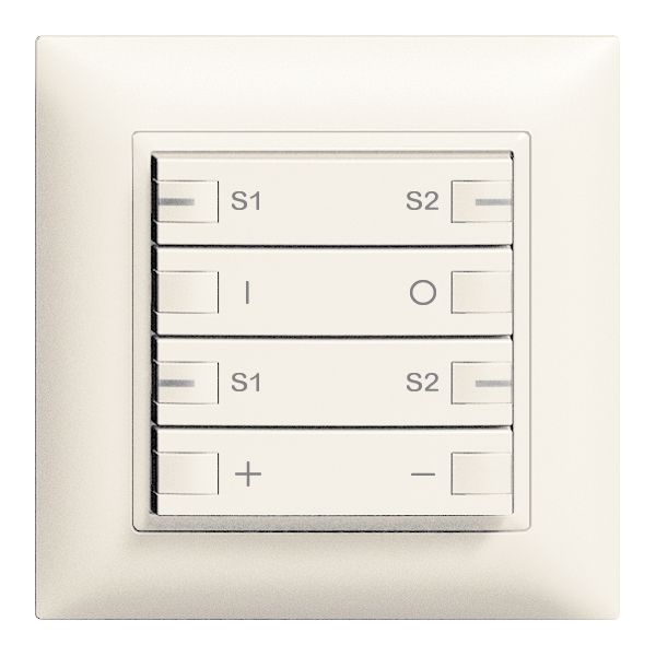 Frontset ON-OFF Dimmer Szene 2K/4T ZEP EDIZIOdue weiss