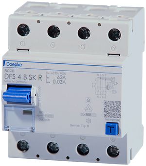 Interruttore differenziale Doepke 40A 300mA  4L tipo B sensibile tutti corrente