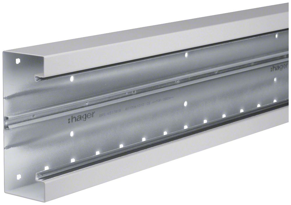 Brüstungskanal tehalit BRS 170×65×2000mm Oberteil 120 Stahl hellgrau