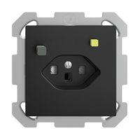 UP-Steckdose EDIZIOdue T23 FI 30mA FM, shutter, schwarz