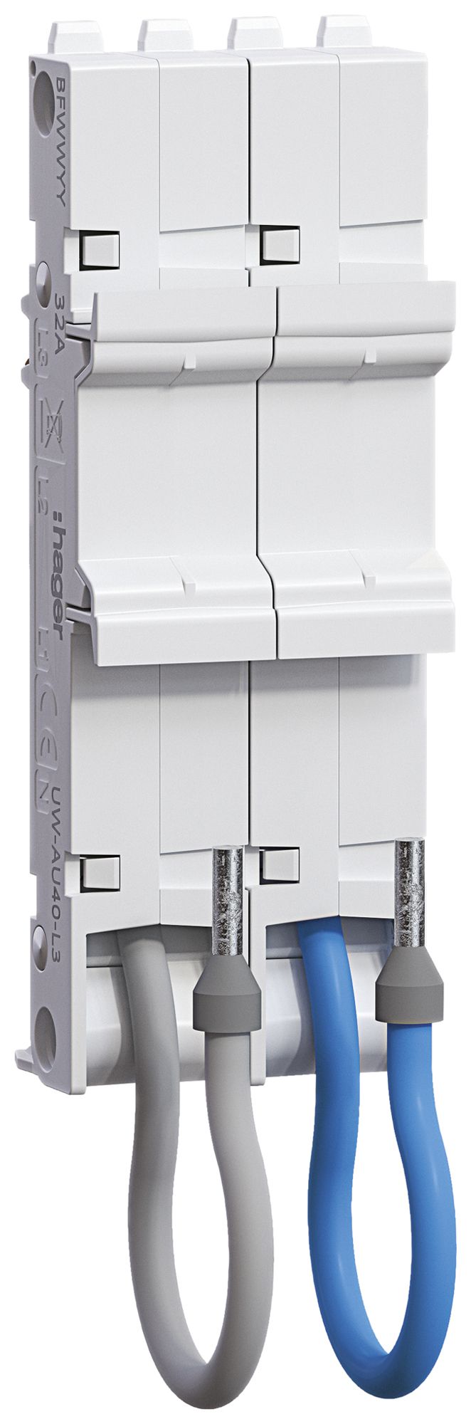 Universaladapter Hager uniway 36mm, 40A, 2P, L3N