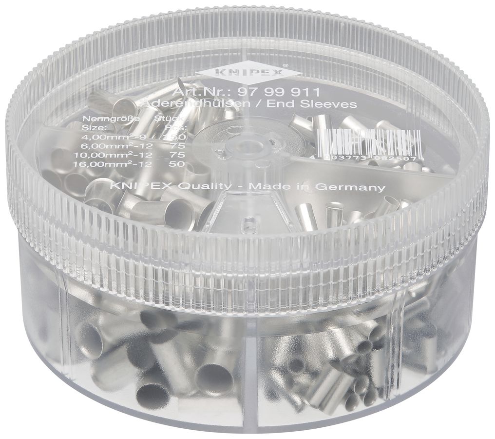 Assortiment embout de câble KNIPEX avec embouts de câble non isolés 350 pièces