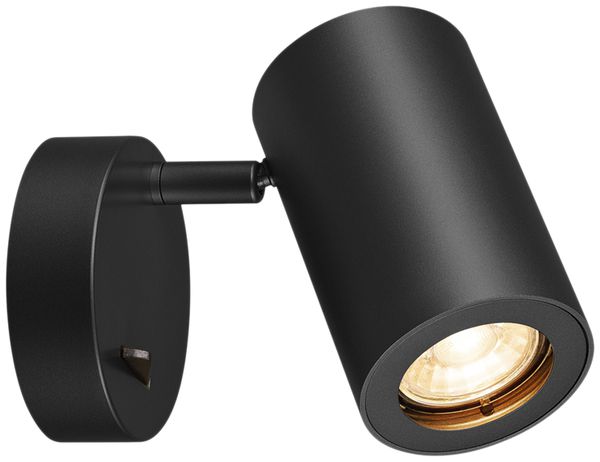 Applique SLV ENOLA_B, GU10 avec interrupteur IP20 noir