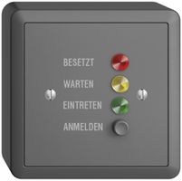 AP-Türstation für Rufleuchte deutsch, EDIZIOdue dunkelgrau