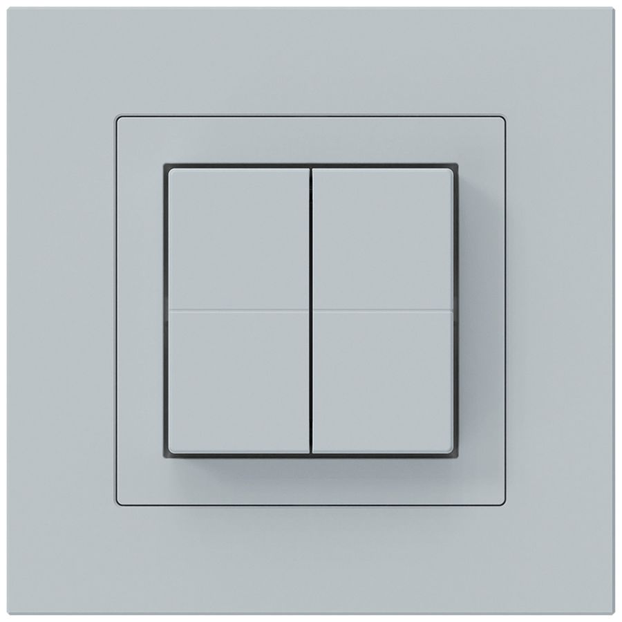 Funktaster Friends of Hue KPR, 4×, 94×94mm, klebend, hellgrau