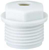 Würgenippel mit Loch 6-kant M25 hellgrau