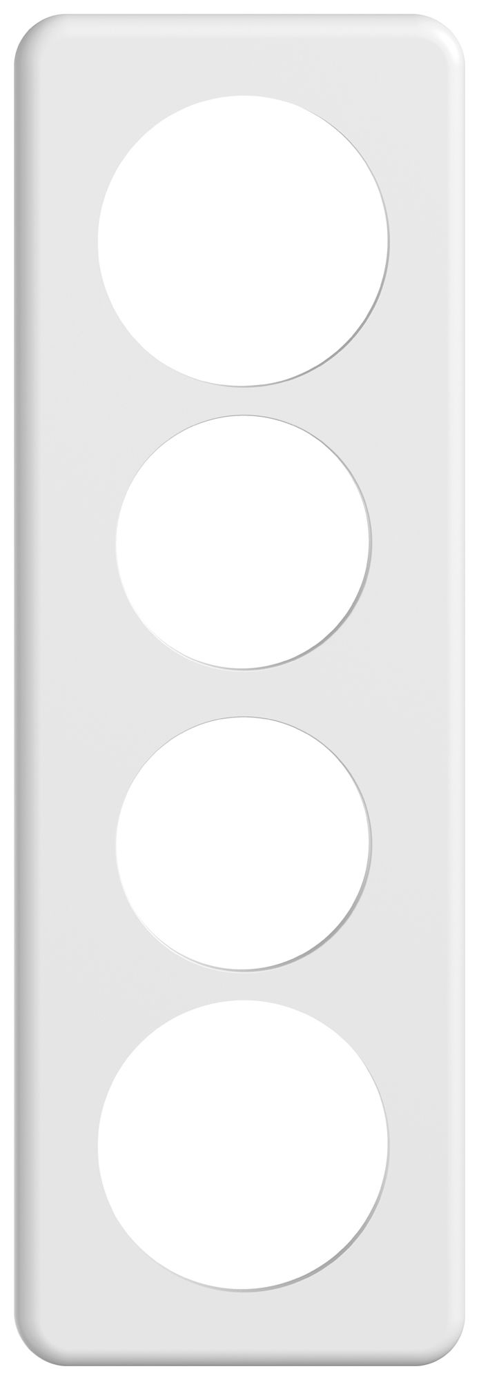 UP-Abdeckplatte STANDARDdue SNAPFIX® 4×1/1×4 2×Ø50 2×Ø58 90×270mm ws