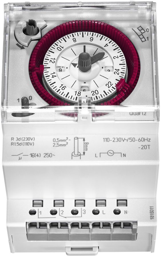 Interrupteur horaire AMD talento 211 1-0-Timer plombable avec bornes enfichables