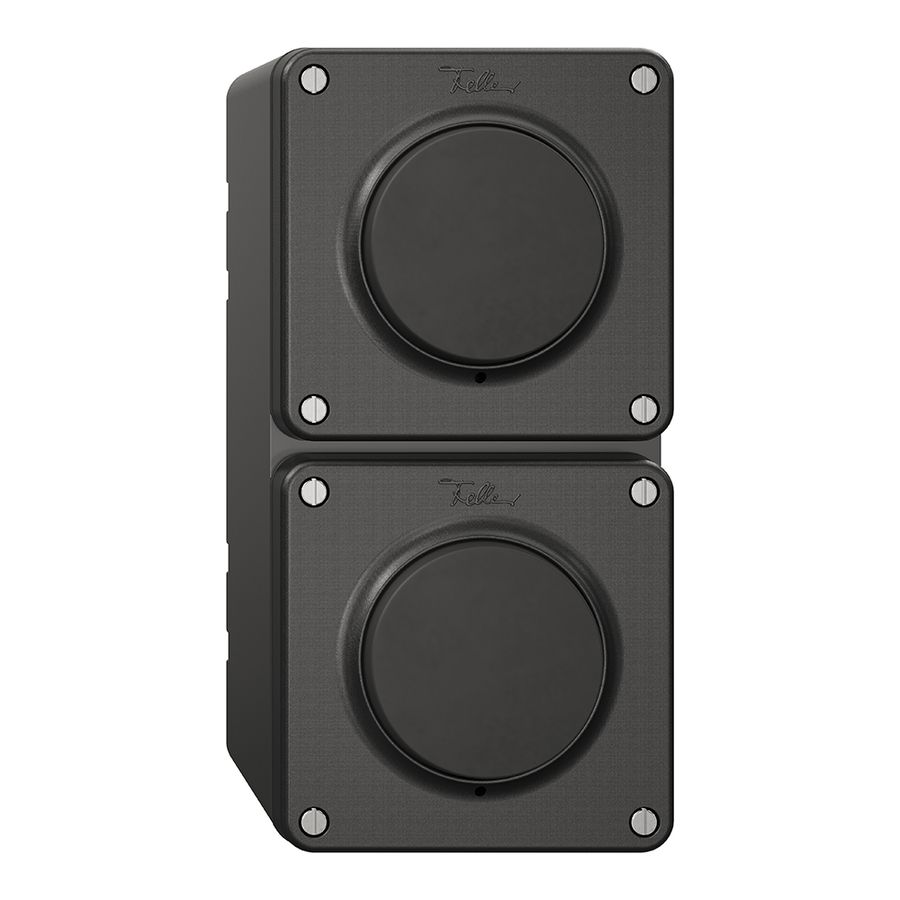 NAP-Kombination NEVO, 2×Druckschalter Schema 3/1L, schwarz