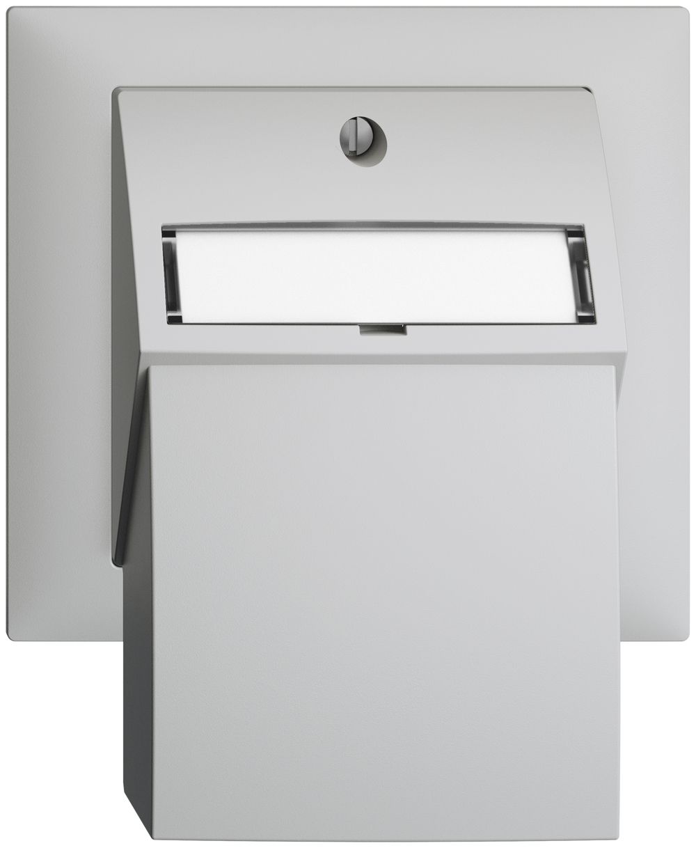 EB-Montageset EDIZIOdue, mit Flachauslasshaube, für 2×RJ45, hellgrau