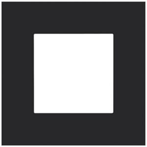 Abdeckrahmen Niko Pure steel 83×83mm lackiert schwarz