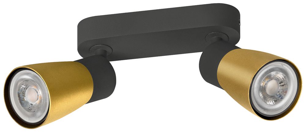 Spot SLV PURI 2.0 Dome CW GU10 2×6W REG 150×42×138mm nero/oro