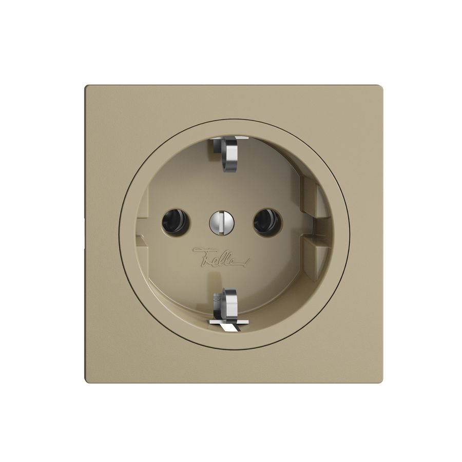 SCHUKO-Steckdose EDIZIOdue F, 16A, 250VAC, L+N+PE sand