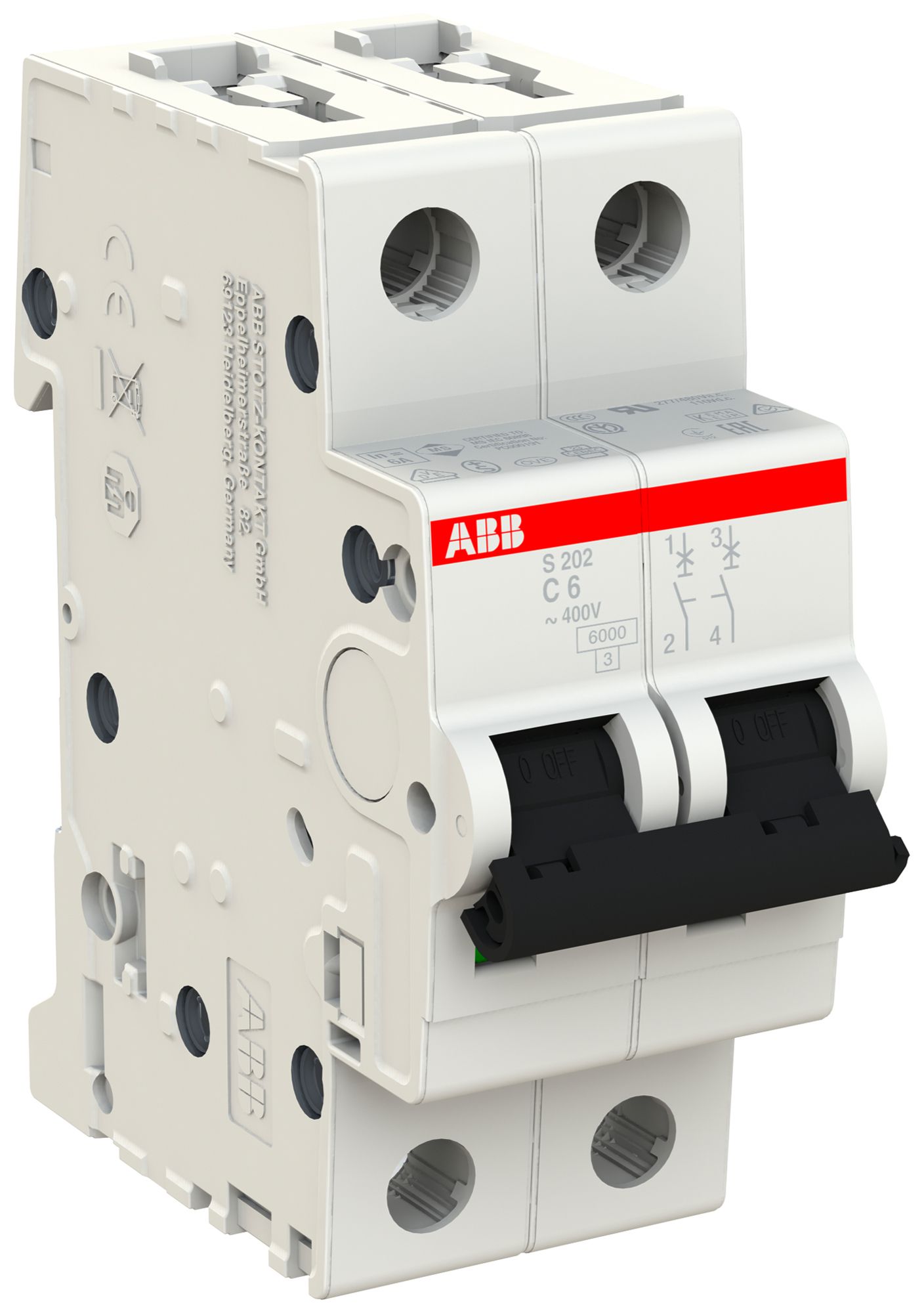 Disjoncteur ABB S202-C6 6A C 6kA