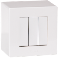 AP-Wippschalter ATO 3+3/1L + 0/1L weiss