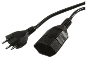 Câble de rallonge ELBRO PVC 10A 230V 3×1mm² type 12/type 13 5m noir
