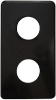 Plaque de recouvrement 2×II 2×43/60mm noir