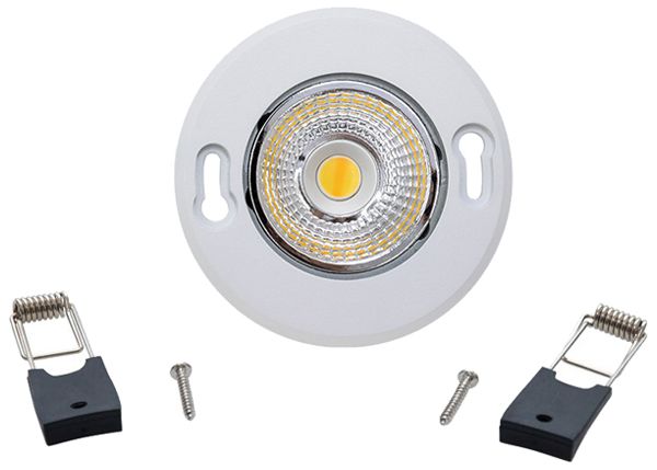 Spot INS DOTLUX MULTISCREWcs 5W 430lm 3000…5700K IP44 MB REG Ø50…68×43mm bianco