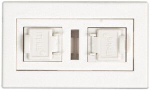 Boîte cat.6 FLF 2p.2RJ45/u blanc