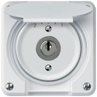 UP-Schlüsselschwenktaster robusto 1P 2NO 2CO 20A 250V 86×86mm weiss