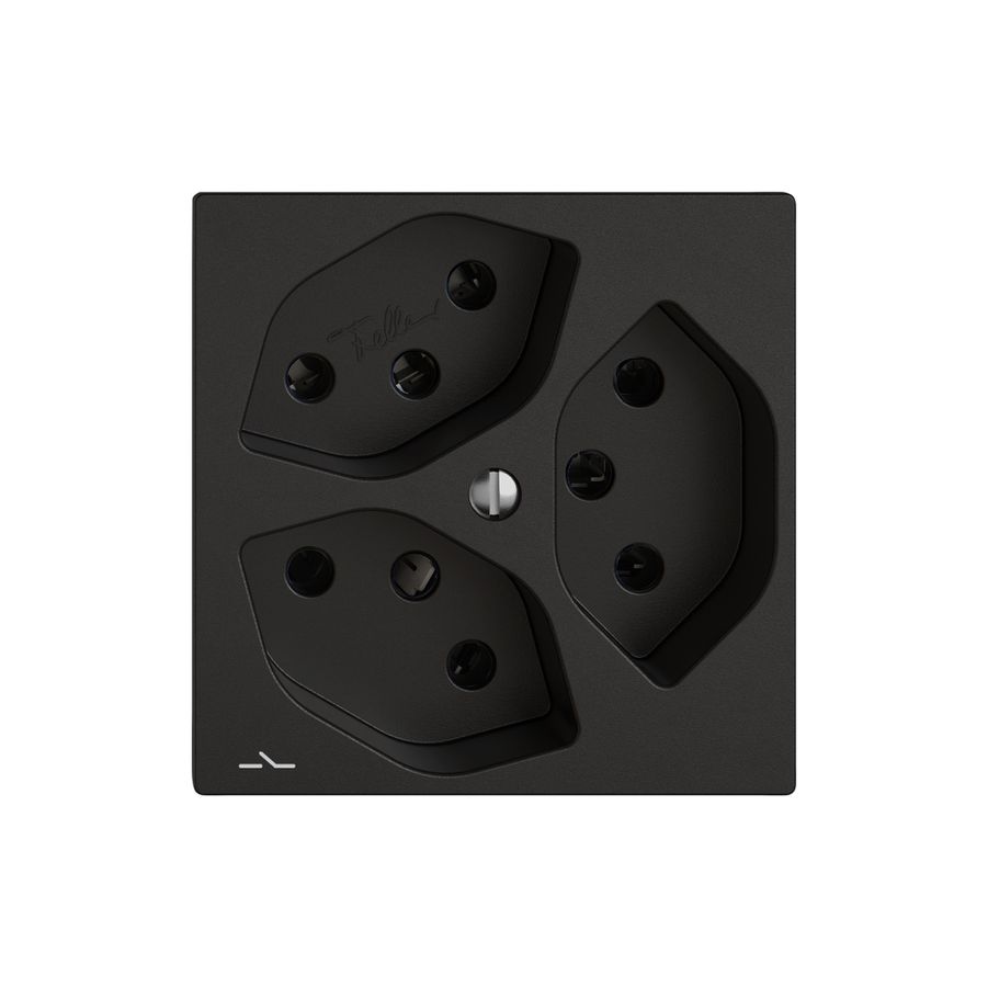 Steckdose EDIZIO.liv SNAPFIX® 3×T13 1×S sz