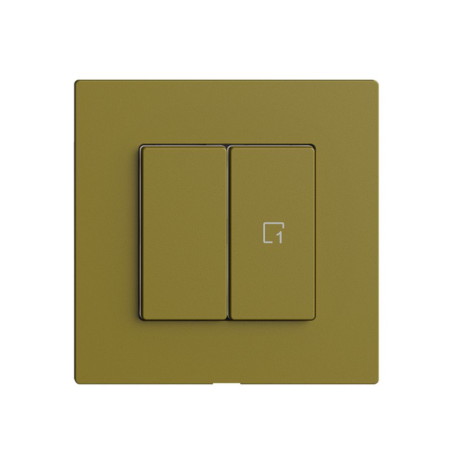 Druckschalter 1K/2T Szene WLAN Edue Wiser olive