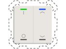 EB-Taster KNX RGBW MDT BE-TAL60T211.D1 2T/4B Temp.weiss matt "I/O"-"Jalousie"