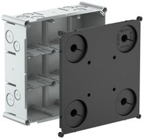 UP-Einlasskasten AGRO 3×3 650°C mit Schutzdeckel, M20/25, grau