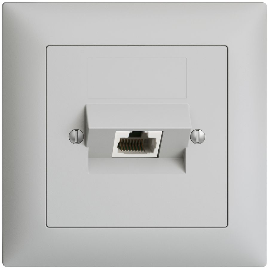 UP-Anschlussdose 1×RJ45/u 8P ITplus EDIZIOdue hellgrau