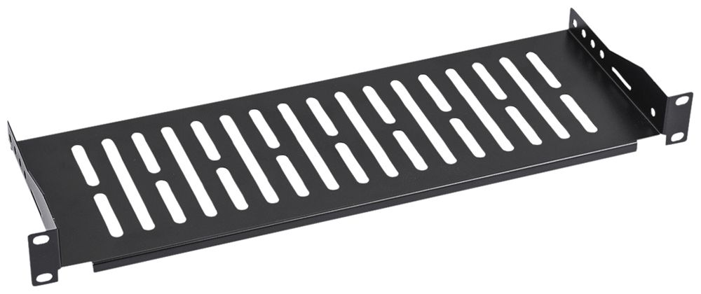 Geräteträger 19" VALUE 1HE 440×150mm max. 10kg Stahl schwarz