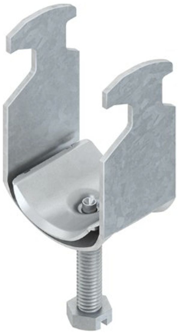 Bride de fixation pied marteau Niedax, pour 1 câble, Ø 34…42 mm, zingué au feu