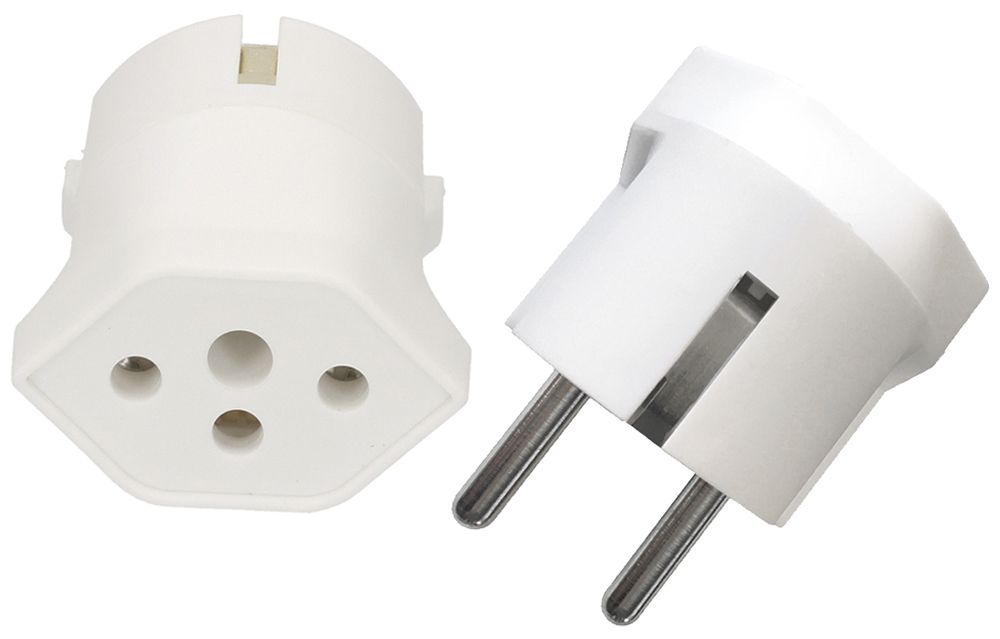 Adaptateur fixe MAX HAURI Shuko/T13 3L 250V 10A 2300W blanc