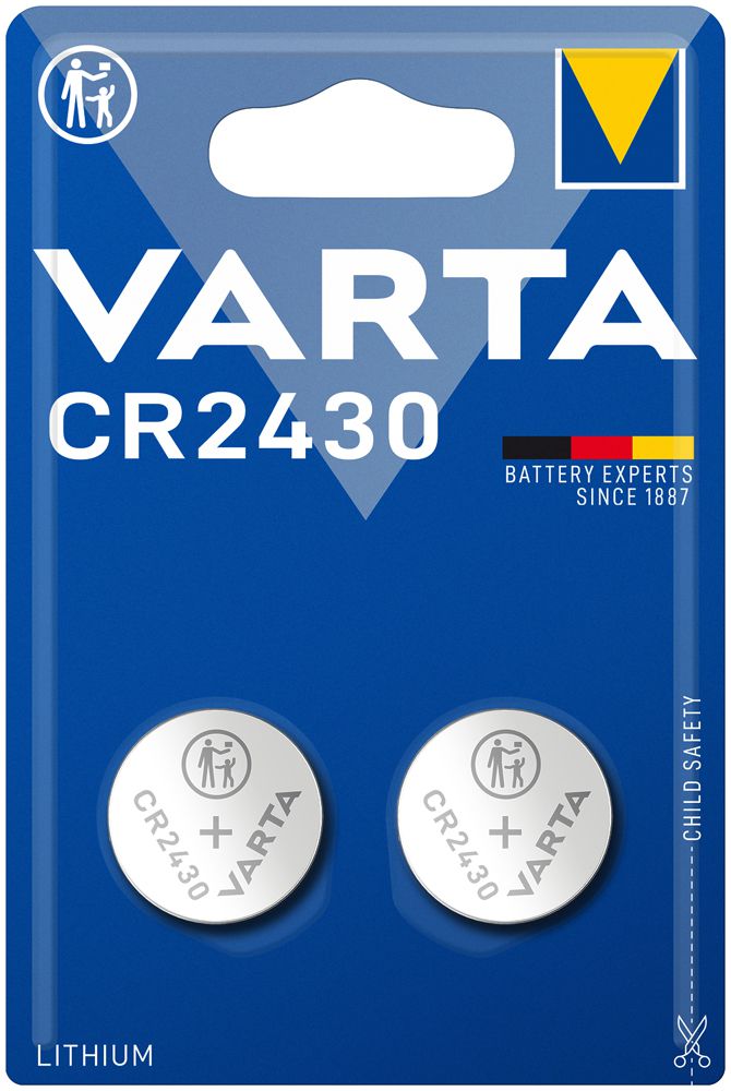 Knopfzelle Lithium VARTA Electronics CR2430 3V Blister à 2 Stück