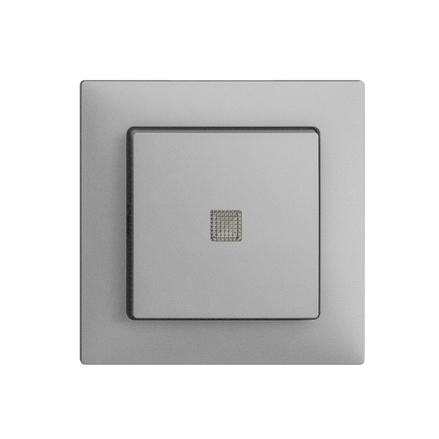 Frontset EDIZIOdue silver 60×60mm mit Frontlinse