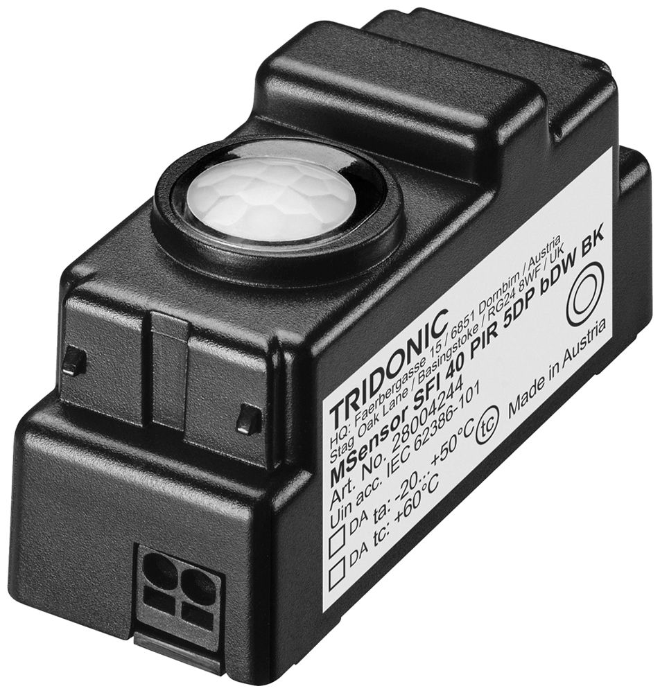 Multisensor Tridonic SFI 40 PIR DALI Licht/Bewegung Casambi schwarz