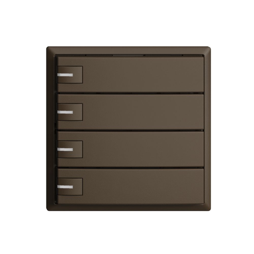 UP-Universaltaster 4×1T Steckklemme EDIZIOdue coffee, mit LED