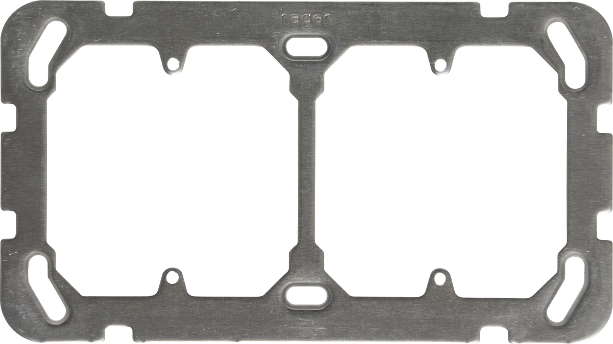 Befestigungspl. I-I Hager horiz.77×137mm für 2×FA6/M3/XLR
