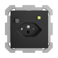UP-Steckdose EDIZIOdue T13 FI 30mA FM, shutter, schwarz