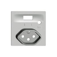 Frontset EDIZIOdue zu FI-Steckdose silver