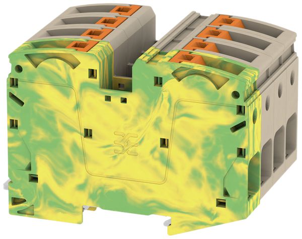 Borne de passage Weidmüller A2C PUSH IN 8×35mm² TS35 beige/vert/jaune