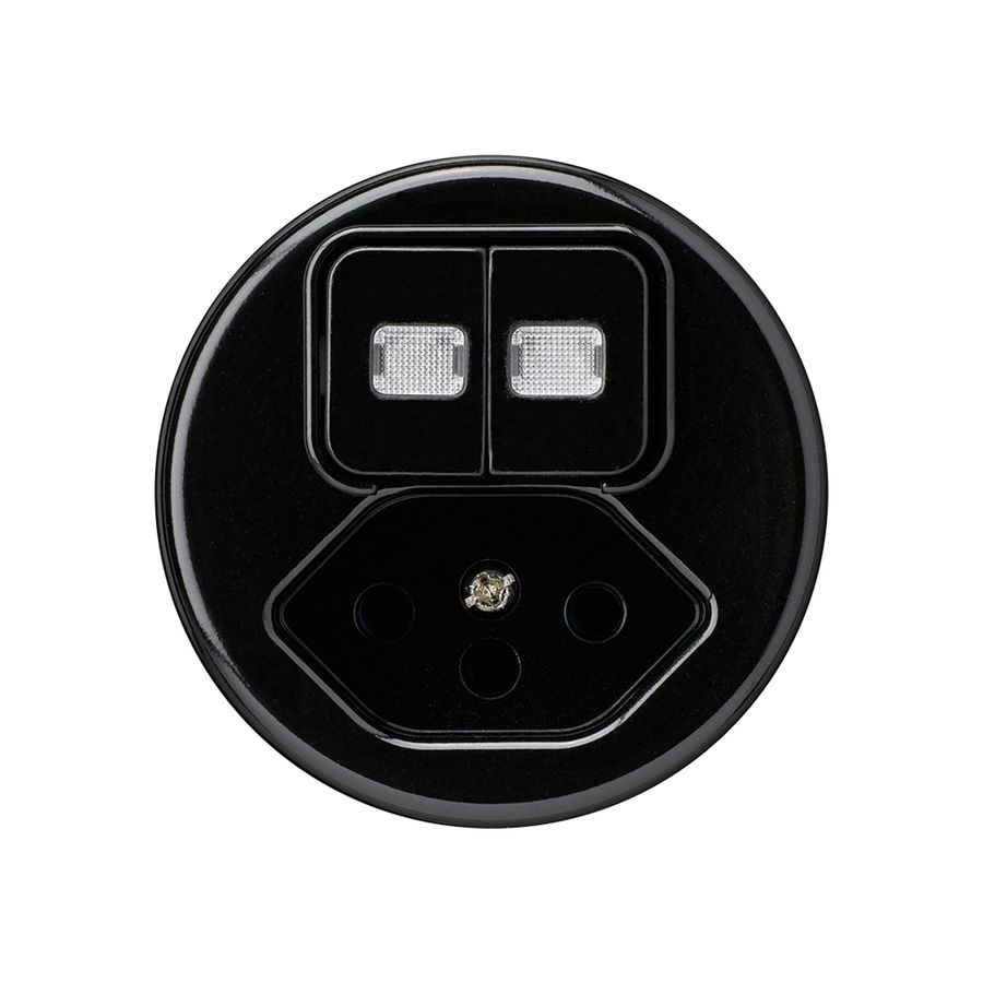 Einsatz zu Leuchtkombination basico 3+A-R/1L+T13 schwarz 2 Linsen m.Kinderschutz