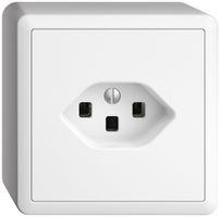 AP-Steckdose EDIZIOdue T23 16A weiss, mit Steckklemmen
