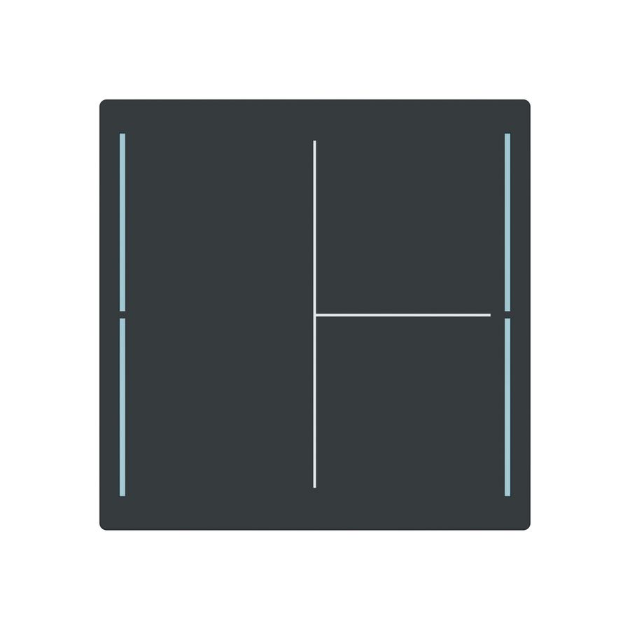 Couverture de poussoir ABB SIDUS touch 3-fois anthracite