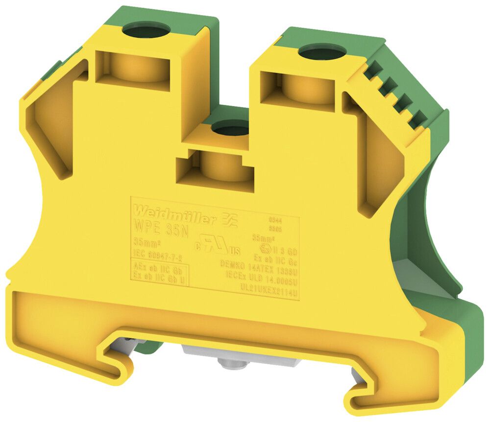 Borne de terre joignable 2.5…16mm² TH35/G32 vert-jaune