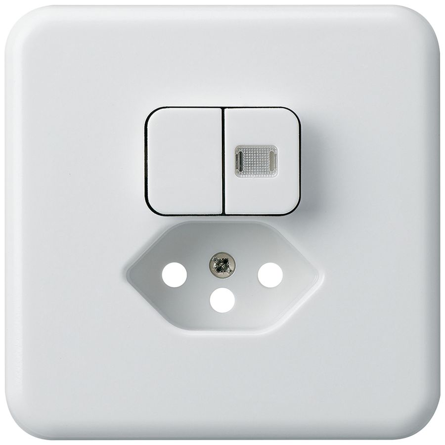 Kit frontale INC basico 86×86 bianco 1 lente protezione bambini S1/T13 per BOMI