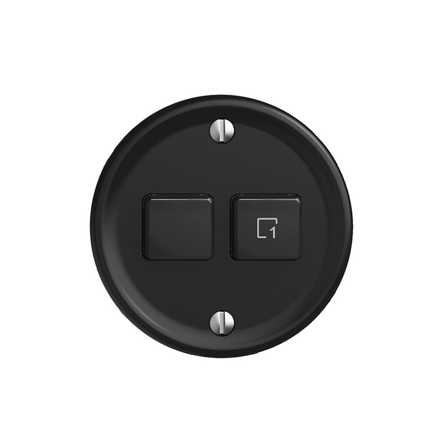 Kit recouvrement pour interrupteur 1c scène/2t Sdue Wiser noir