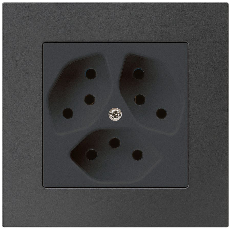 UP-Steckdose kallysto.pro 3×T13 schwarz